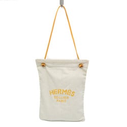 Hermes Aline GM Women,Men Cotton,Leather Shoulder Bag Light Beige,Yellow