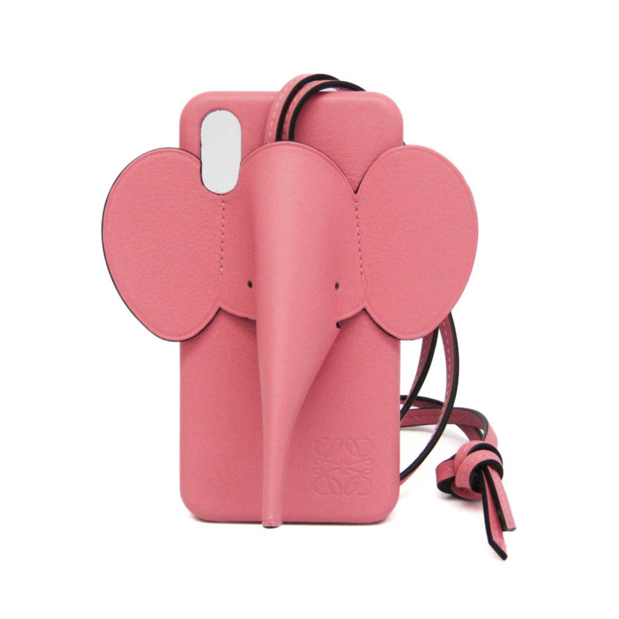 Loewe Leather Phone Bumper For IPhone X Pink Elephant 103.30AB05