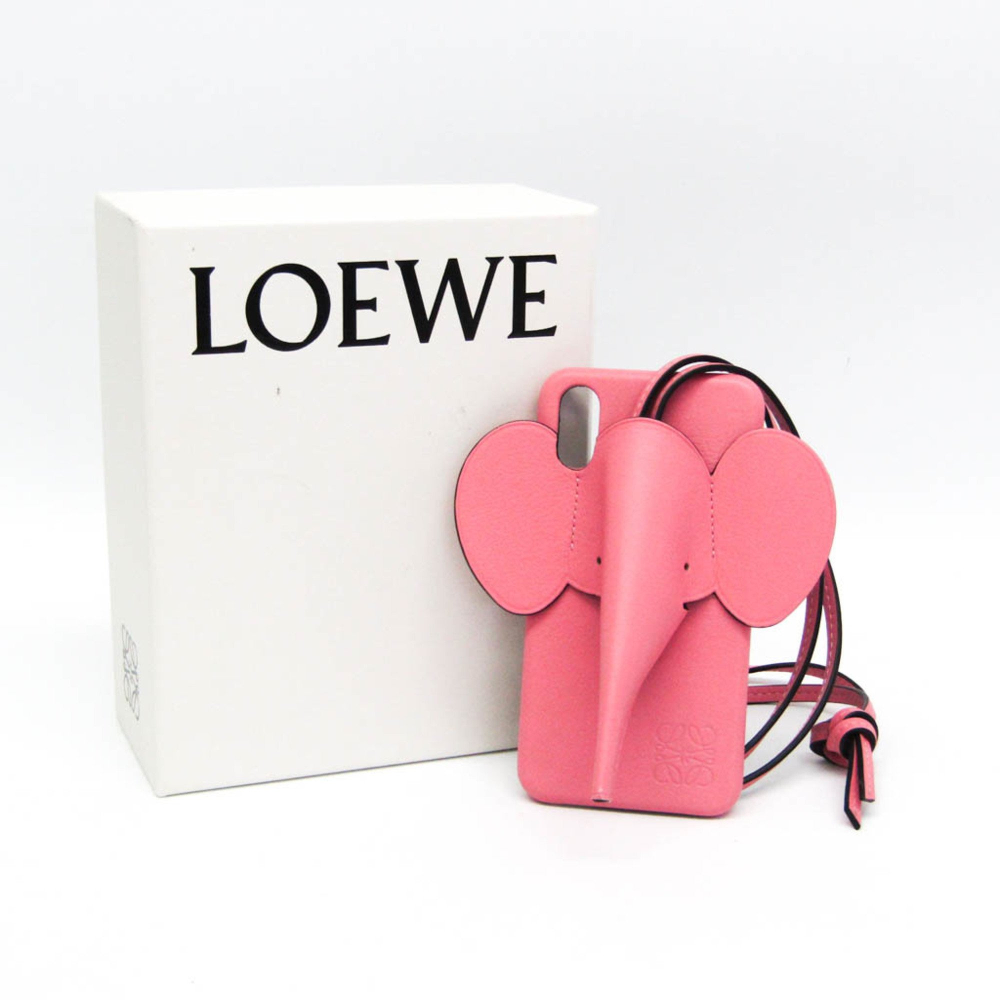 Loewe Leather Phone Bumper For IPhone X Pink Elephant 103.30AB05