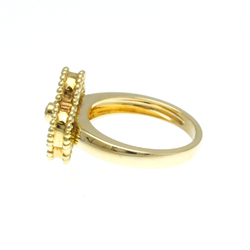 Van Cleef & Arpels Vintage Alhambra Yellow Gold (18K) Fashion Diamond,Onyx Band Ring Black,Gold