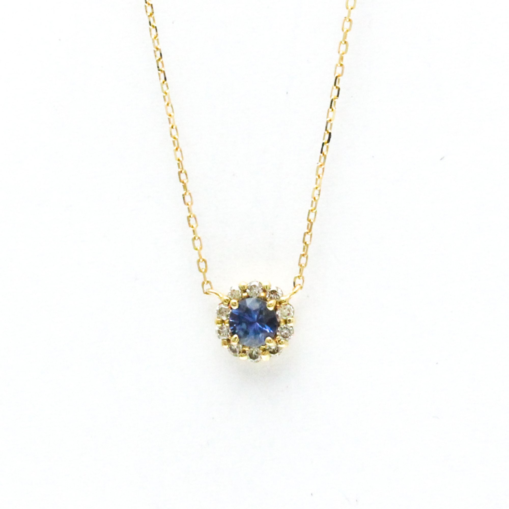 4°C Diamond And Color Stone Necklace Yellow Gold (18K) Color Stone,Diamond Men,Women Fashion Neck Chain (Gold)