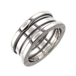 BVLGARI B-ZERO1 3-Band #57 Ring K18 WG White Gold 750