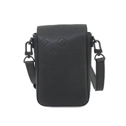 Louis Vuitton LOUIS VUITTON Monogram Taurillon S-Lock Vertical Wearable Wallet Shoulder Bag Leather Black M81524 RFID