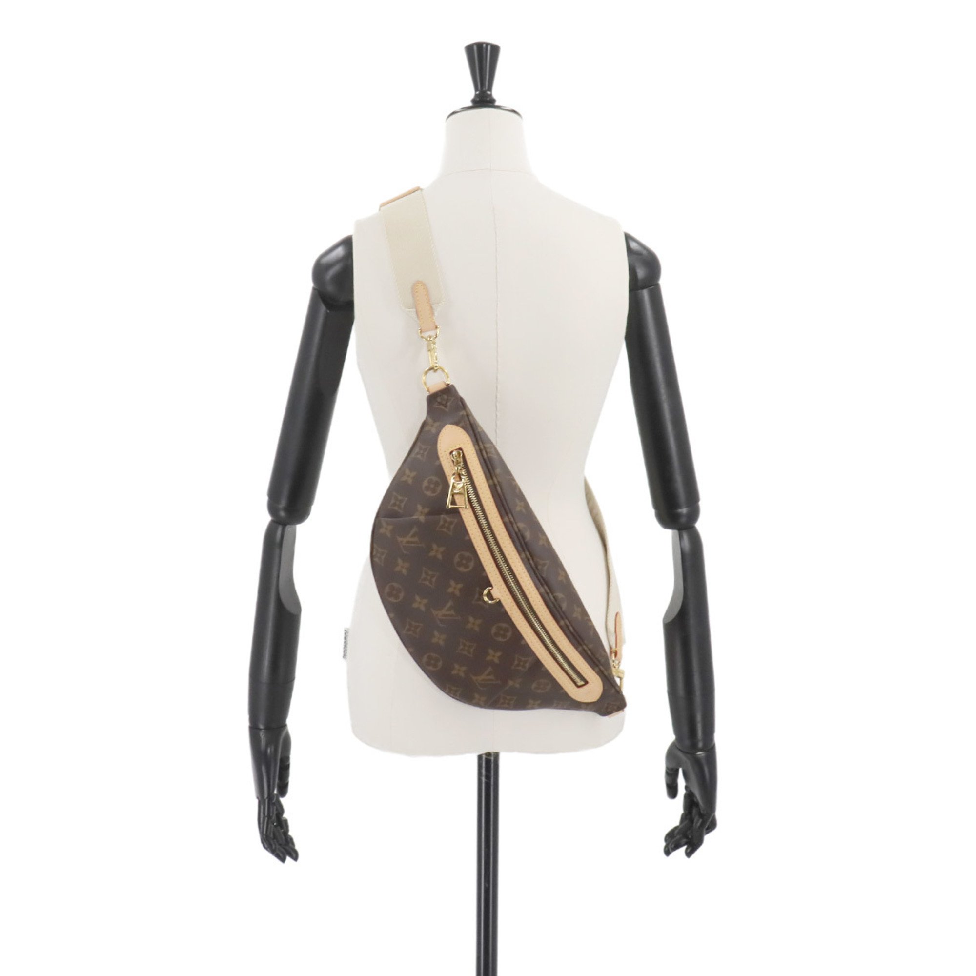 Louis Vuitton LOUIS VUITTON Monogram High Rise Body Bag Brown Gold Hardware M46784 RFID