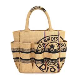 Christian Dior Catherine Tote Small Bag Jute Canvas Beige M1316ZRUW