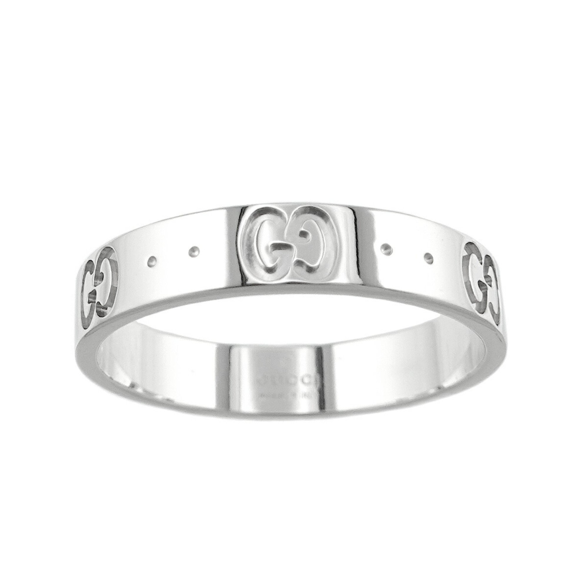 Gucci Icon #18 Ring K18 WG White Gold 750