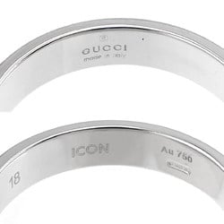 Gucci Icon #18 Ring K18 WG White Gold 750