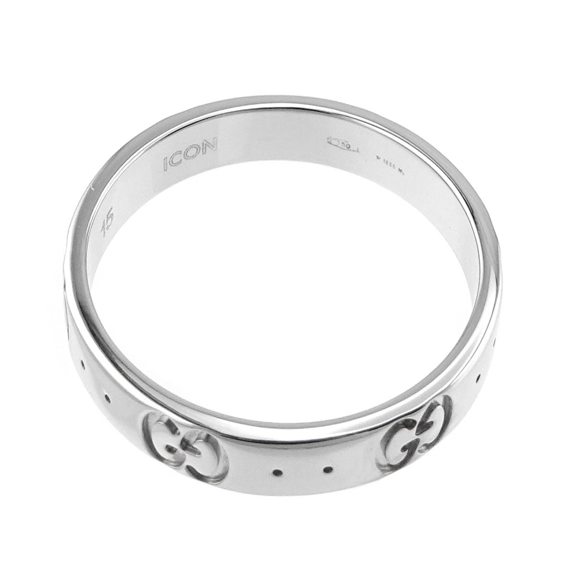 Gucci Icon #15 Ring, K18 WG White Gold 750, Ring