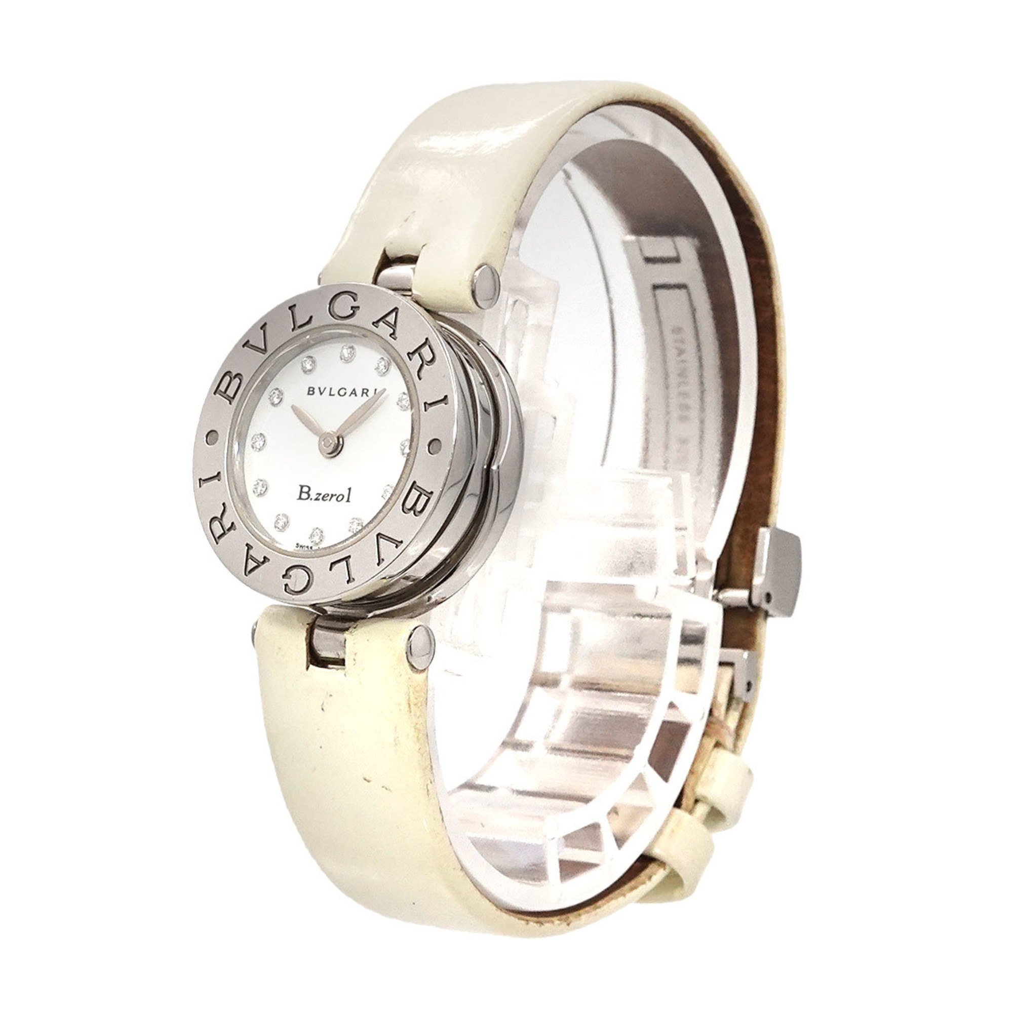 BVLGARI B-zero 1 BZ22S Ladies Watch 12P Diamond White Quartz