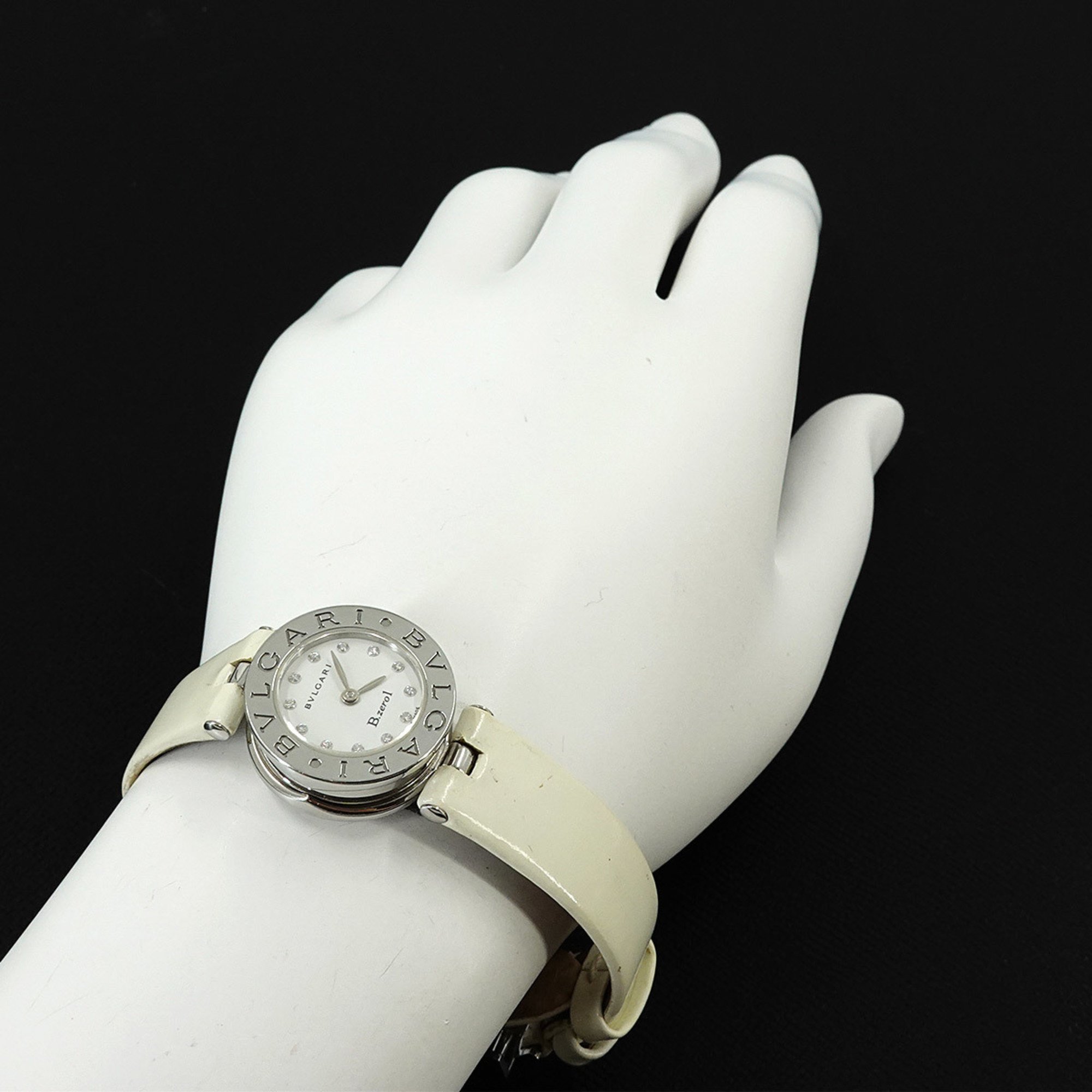 BVLGARI B-zero 1 BZ22S Ladies Watch 12P Diamond White Quartz