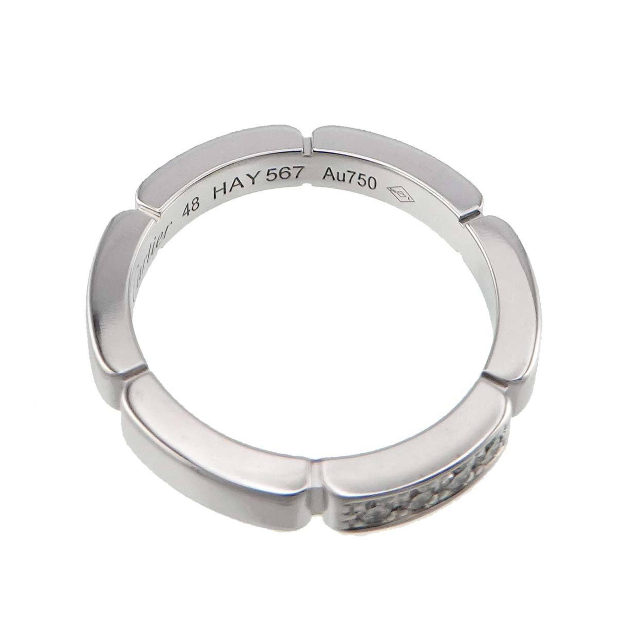 Cartier Maillon Panthere #48 Ring Diamond K18WG White Gold 750