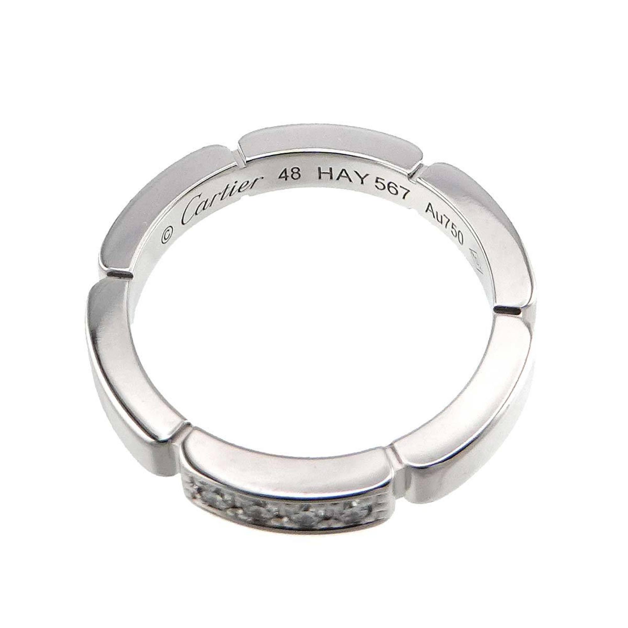 Cartier Maillon Panthere #48 Ring Diamond K18WG White Gold 750