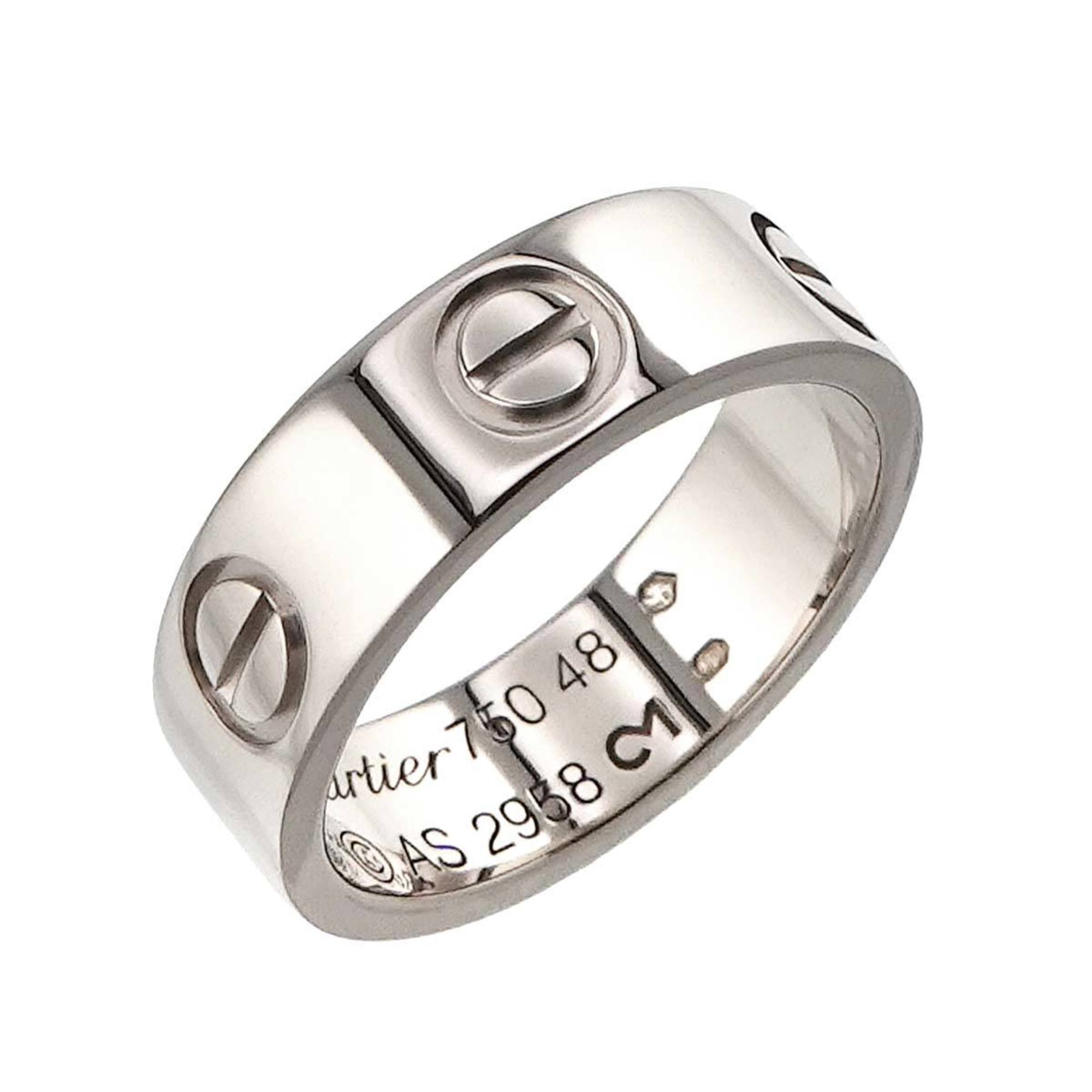 Cartier Love #48 Ring K18 WG White Gold 750