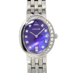 Seiko Credor Signo GSWE857 5A70 0BP0 Ladies' Watch Diamond Blue Shell Quartz