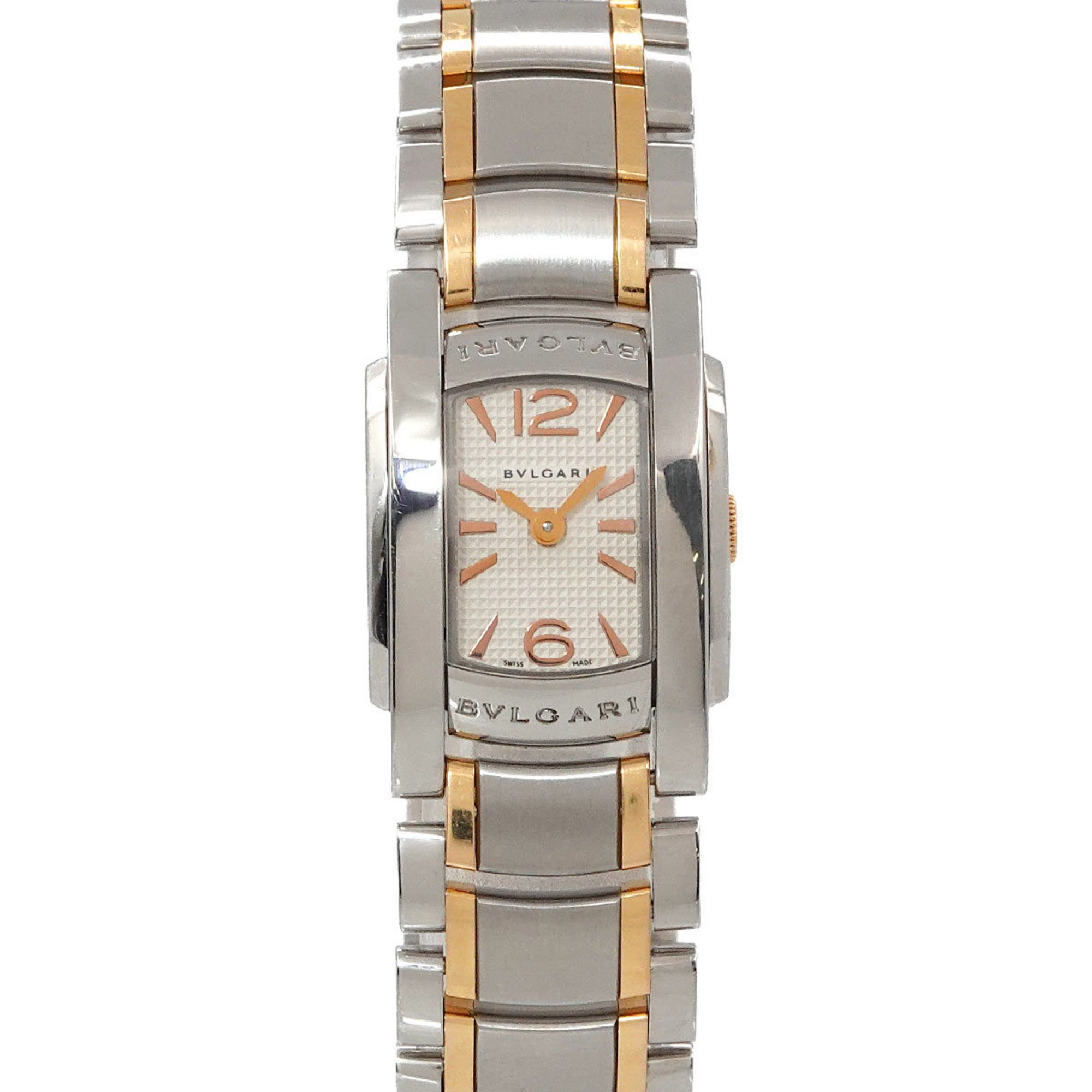 BVLGARI Assioma Combi AA26S Ladies Watch Silver PG Quartz