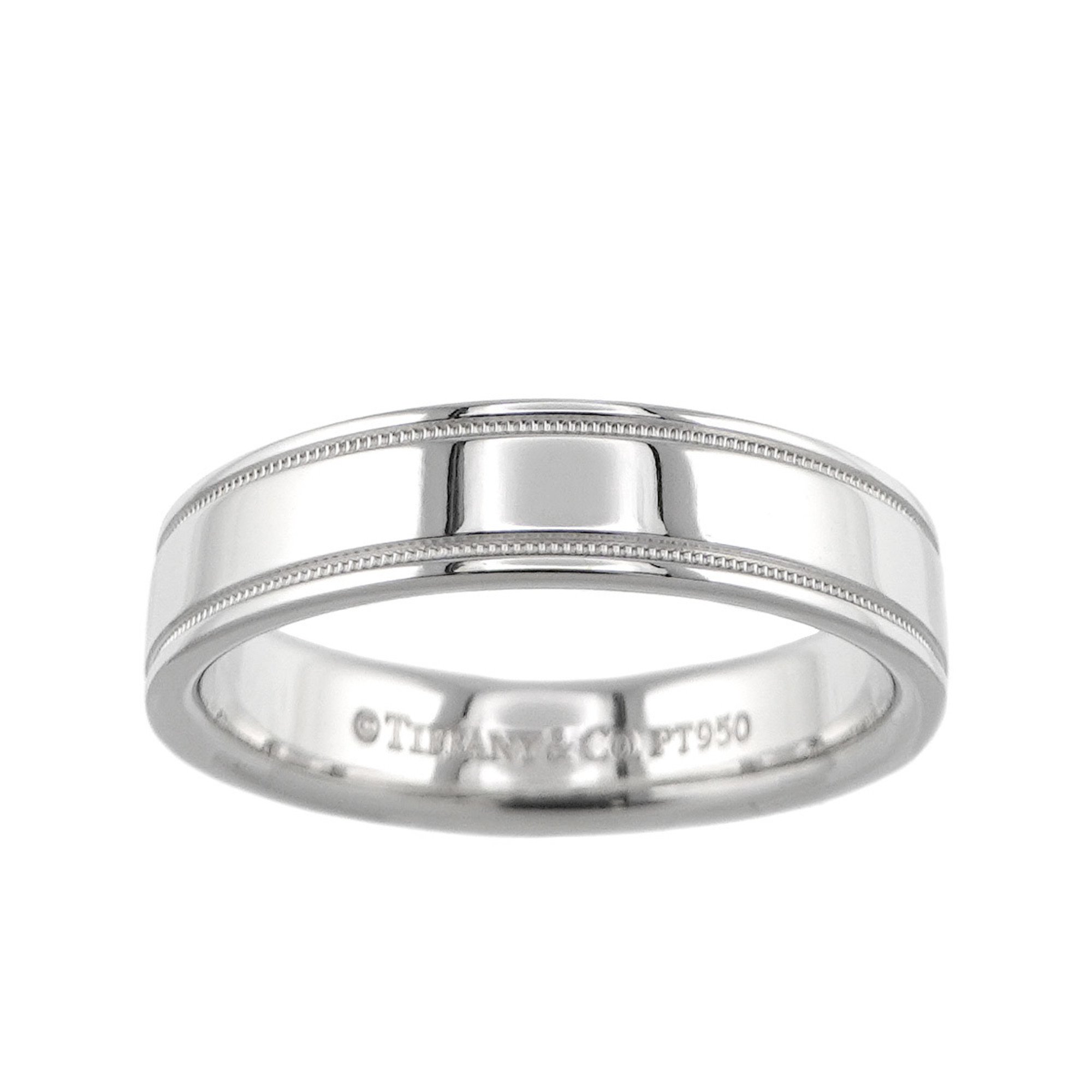 Tiffany & Co. Double Milgrain Ring, Width 4mm, Platinum, Ring