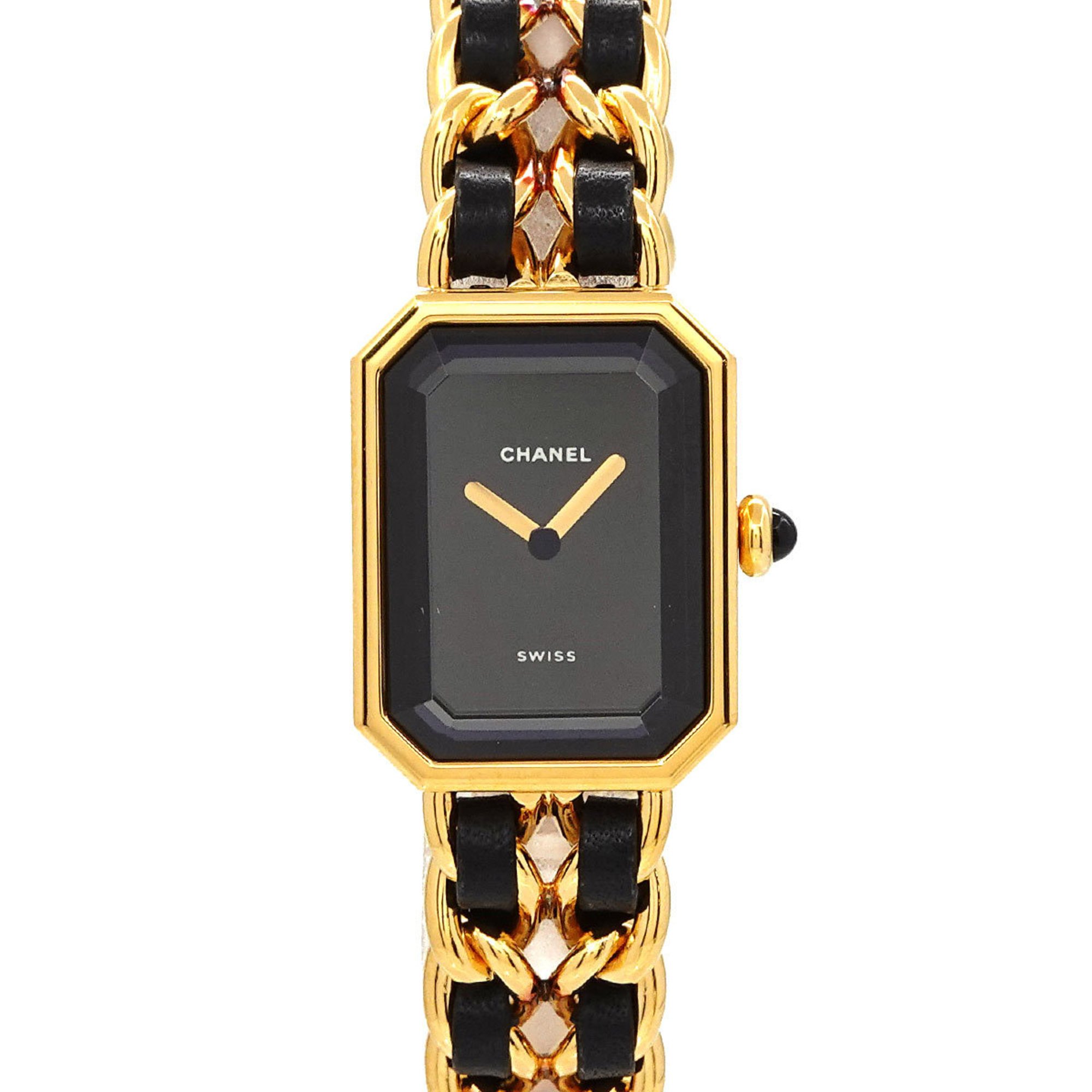 CHANEL Premiere XL size H0001 Ladies' watch Black Gold Quartz