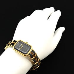 CHANEL Premiere XL size H0001 Ladies' watch Black Gold Quartz