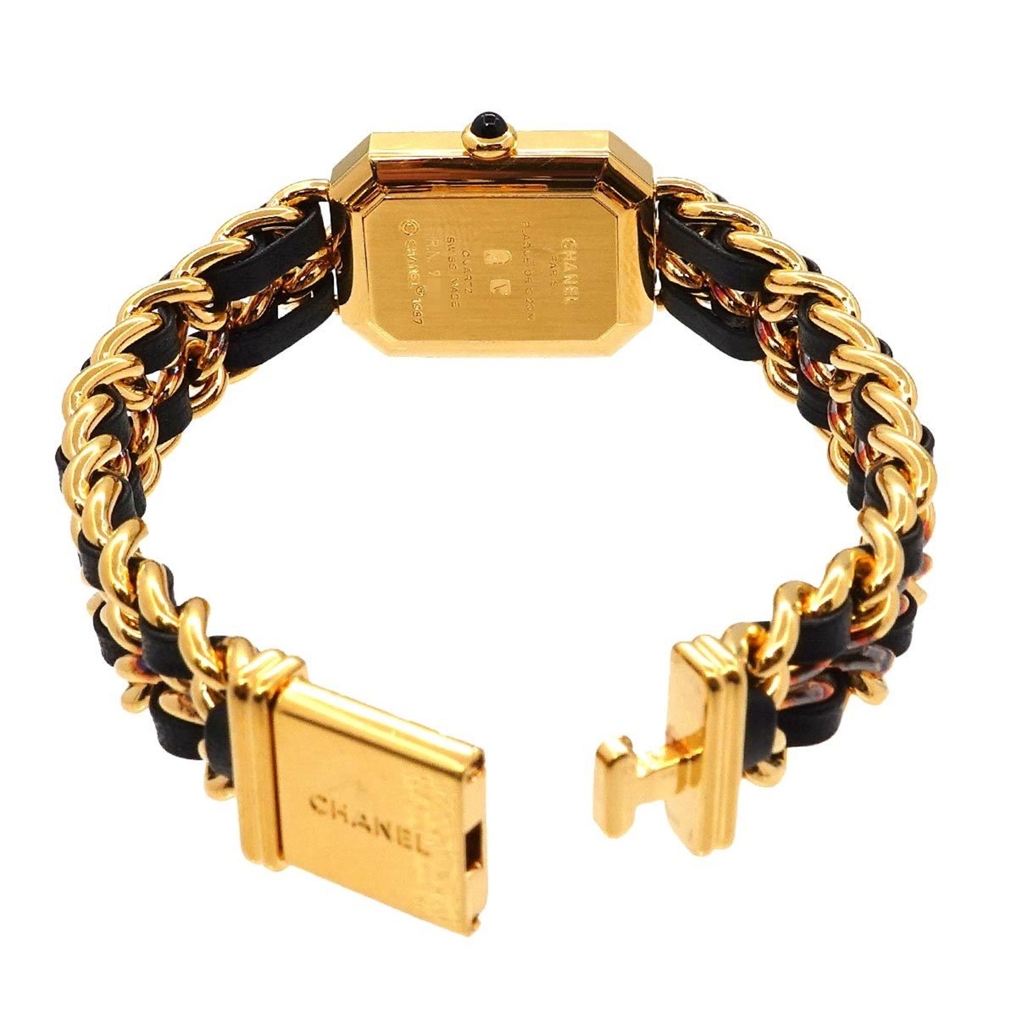 CHANEL Premiere XL size H0001 Ladies' watch Black Gold Quartz