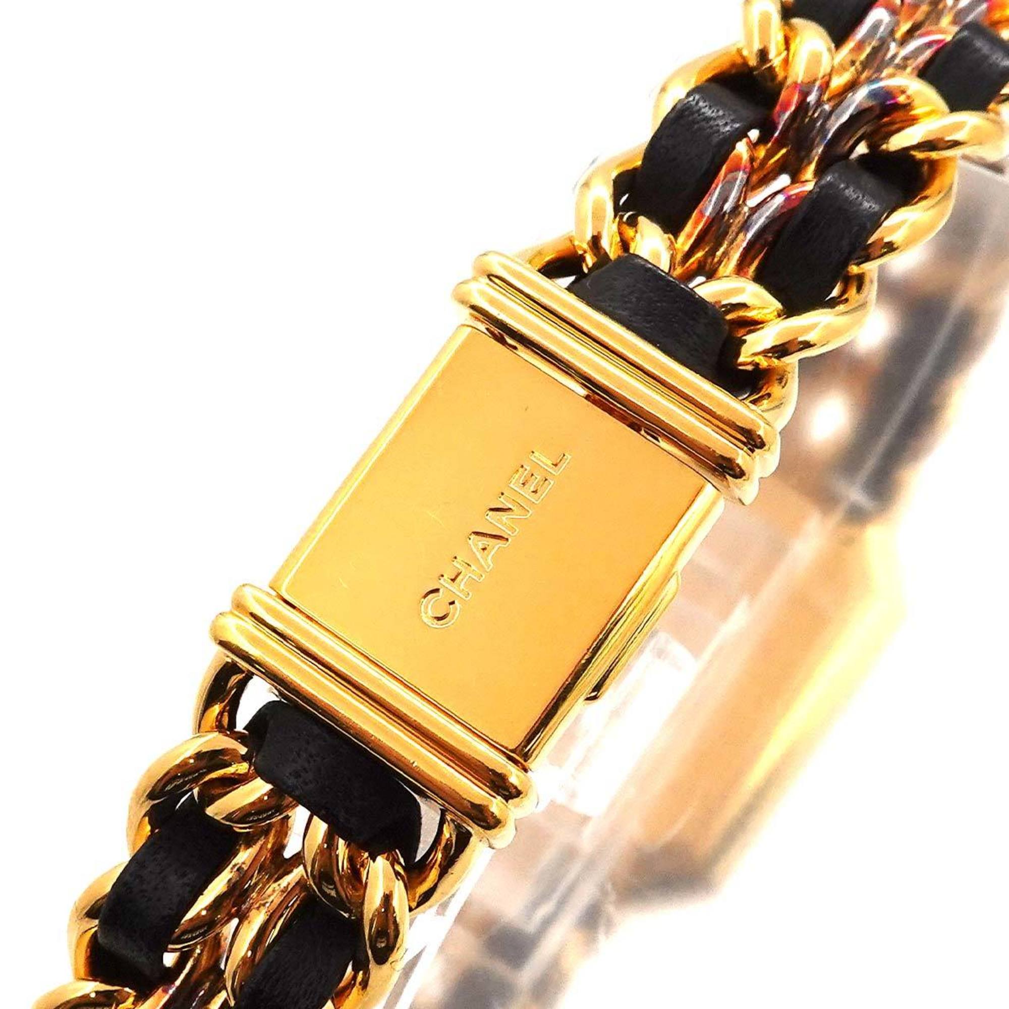 CHANEL Premiere XL size H0001 Ladies' watch Black Gold Quartz