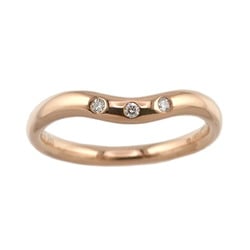 Tiffany & Co. Curved Band Ring Diamond K18 PG Pink Gold 750