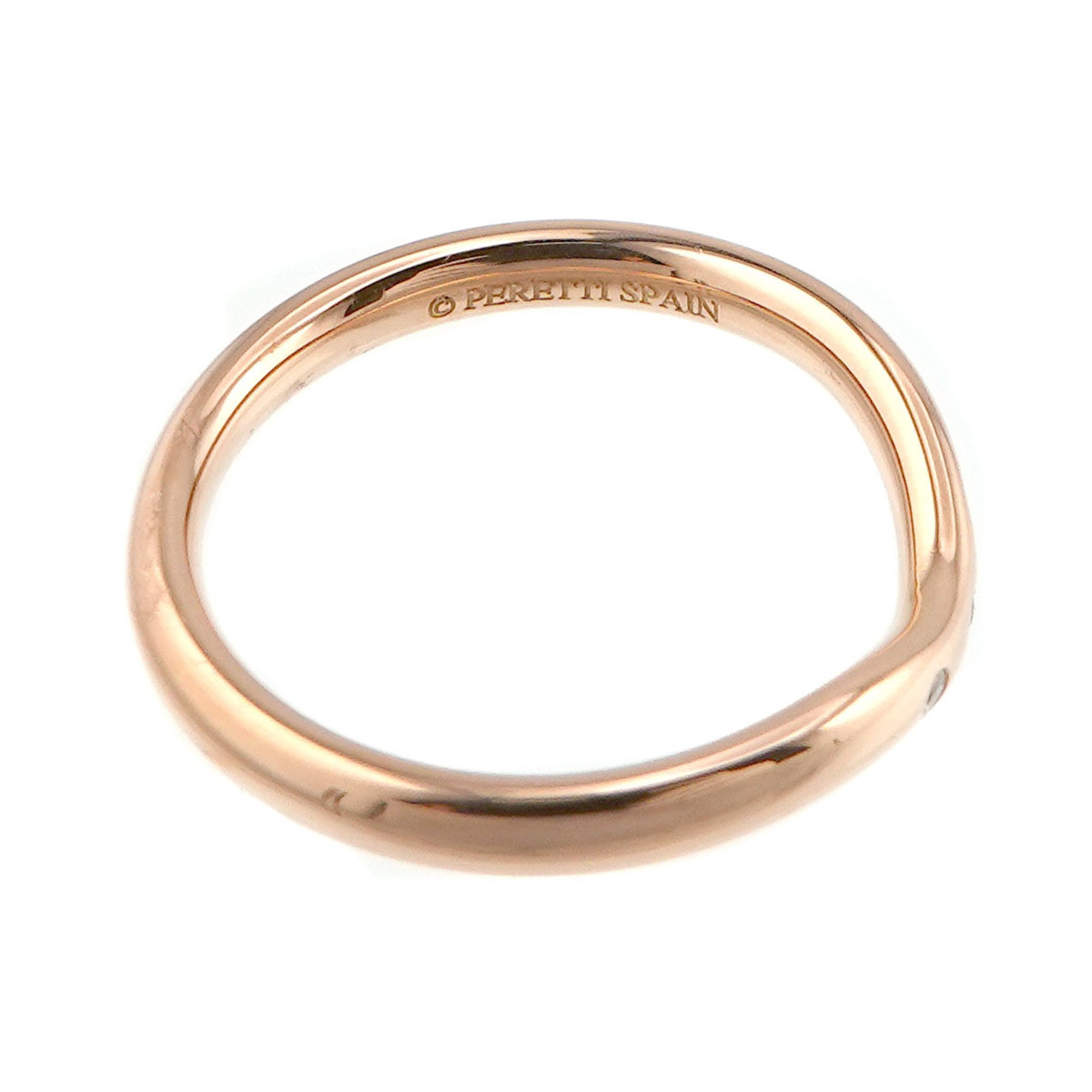 Tiffany & Co. Curved Band Ring Diamond K18 PG Pink Gold 750