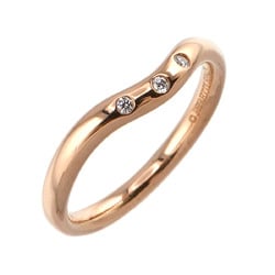 Tiffany & Co. Curved Band Ring Diamond K18 PG Pink Gold 750