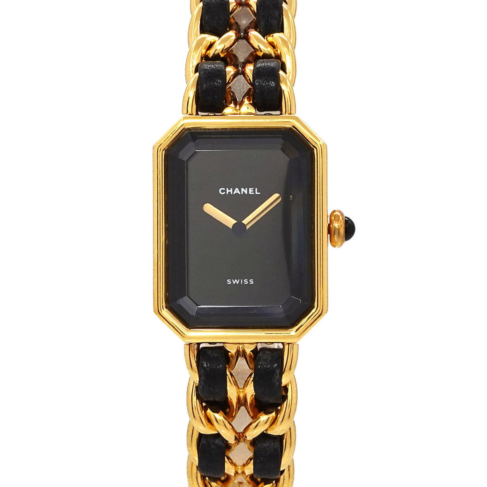 CHANEL Premiere L size H0001 Ladies watch Black Gold Quartz