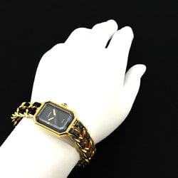 CHANEL Premiere L size H0001 Ladies watch Black Gold Quartz