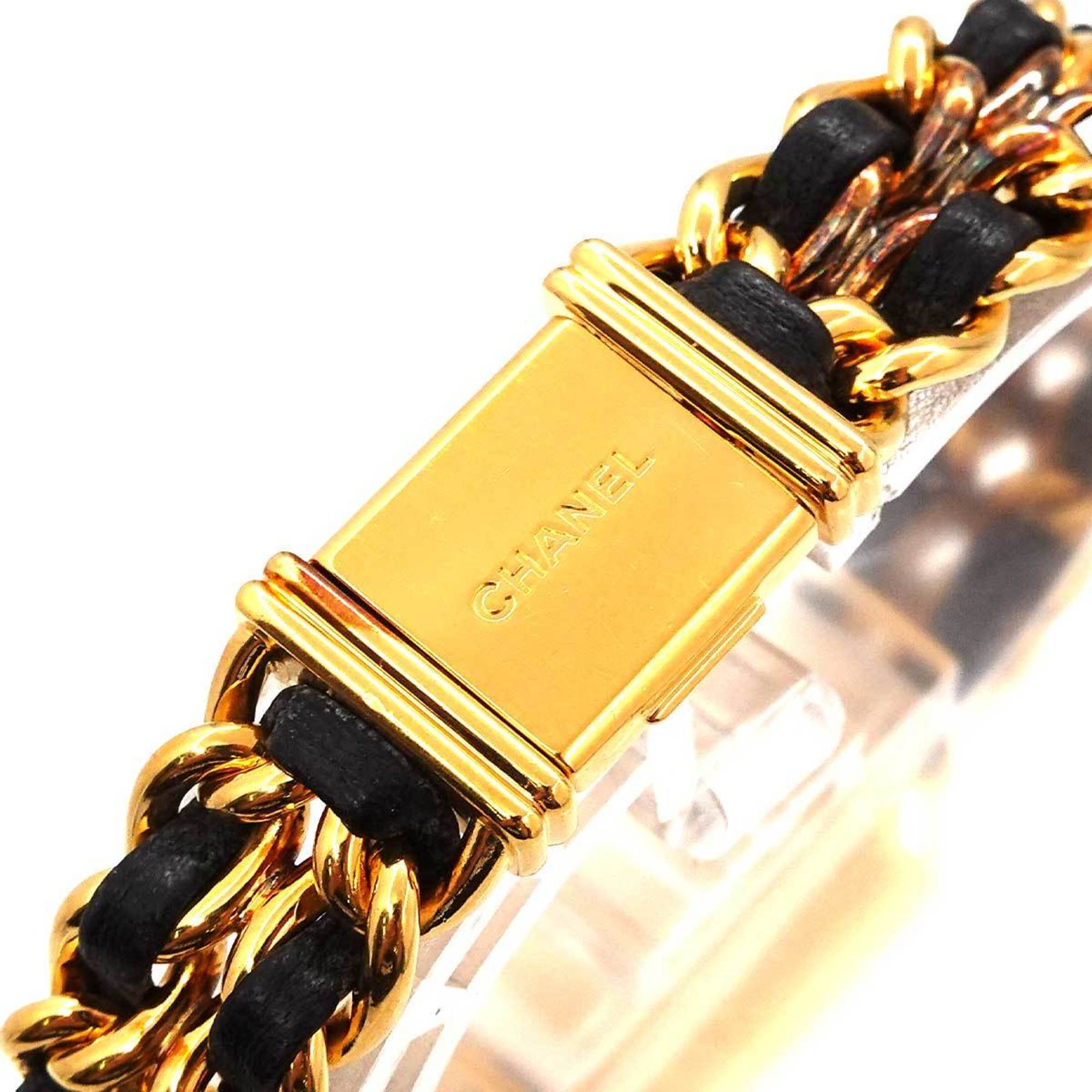 CHANEL Premiere L size H0001 Ladies watch Black Gold Quartz