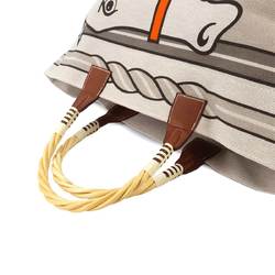 Hermes Steeple 31 Large Toile H Barenia Straw Gris Beige Fauve O Stamp