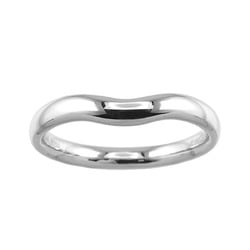 Tiffany & Co. Wide Curved Band Ring Diamond Pt Platinum