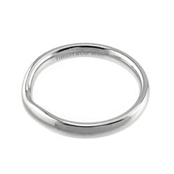 Tiffany & Co. Wide Curved Band Ring Diamond Pt Platinum