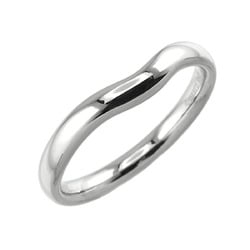 Tiffany & Co. Wide Curved Band Ring Diamond Pt Platinum