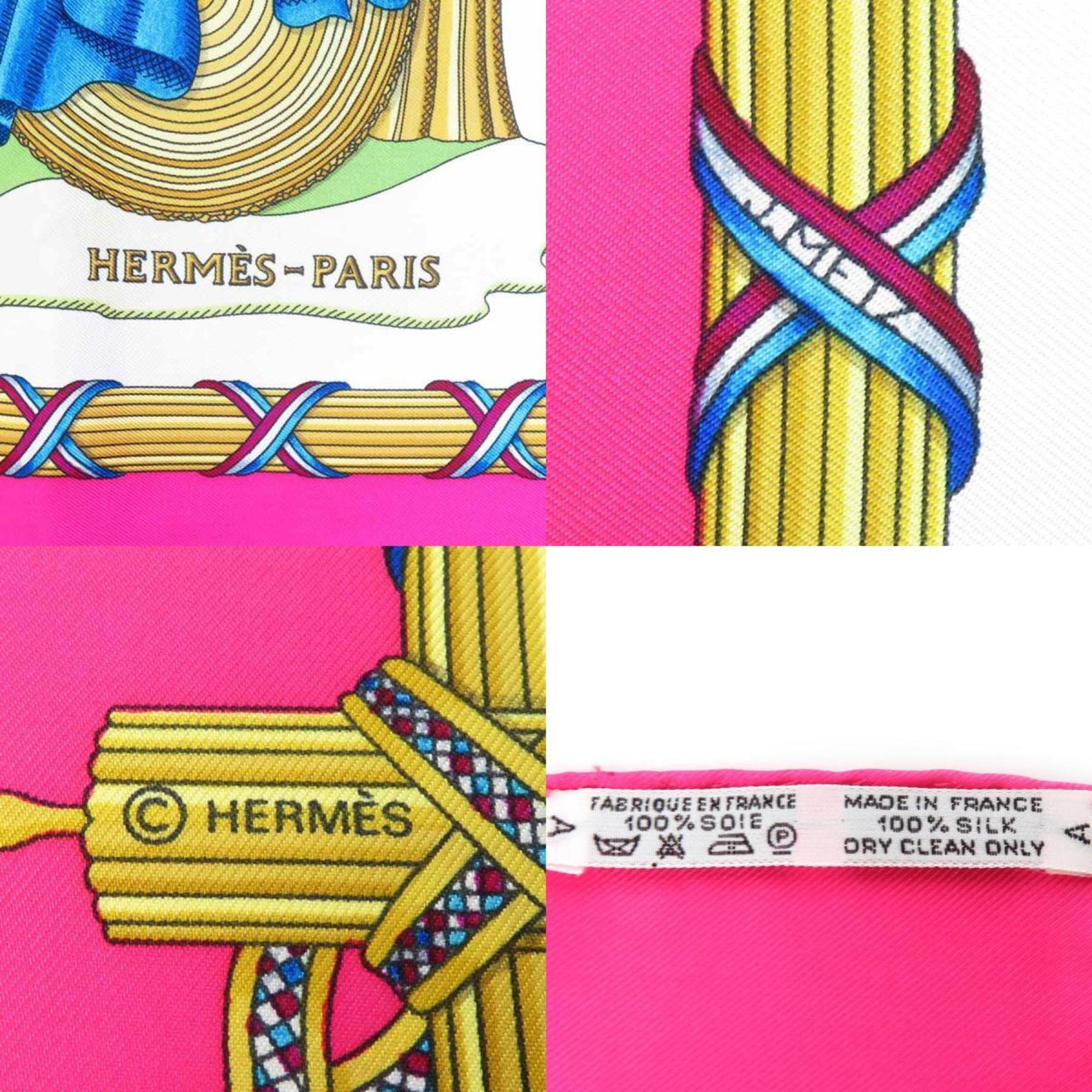 Hermes HERMES Scarf Muffler Carre 90 Silk Pink Multicolor Women's e59522a