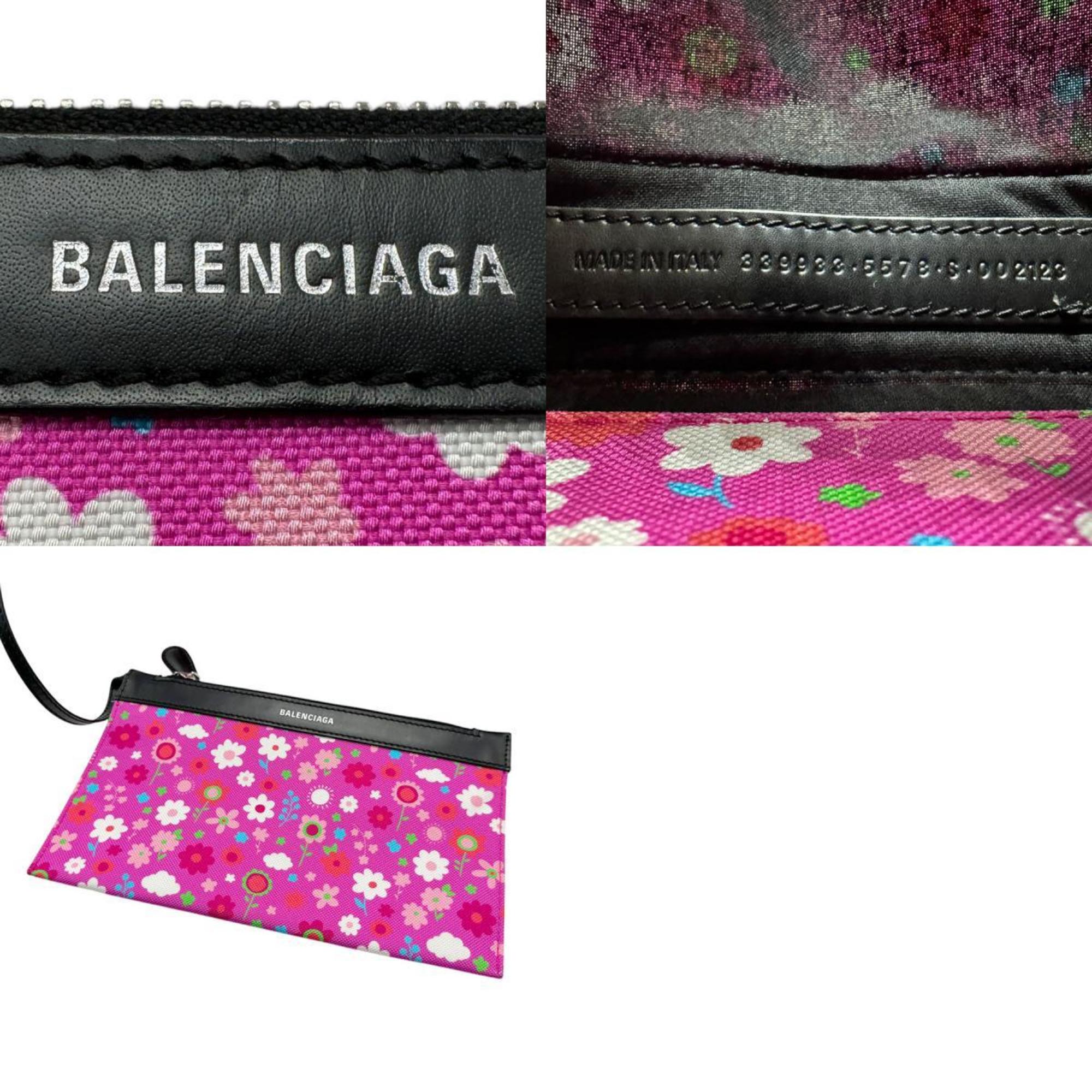 BALENCIAGA Handbag Navy Cabas XS Canvas Pink x Black Women's 339933 z2775