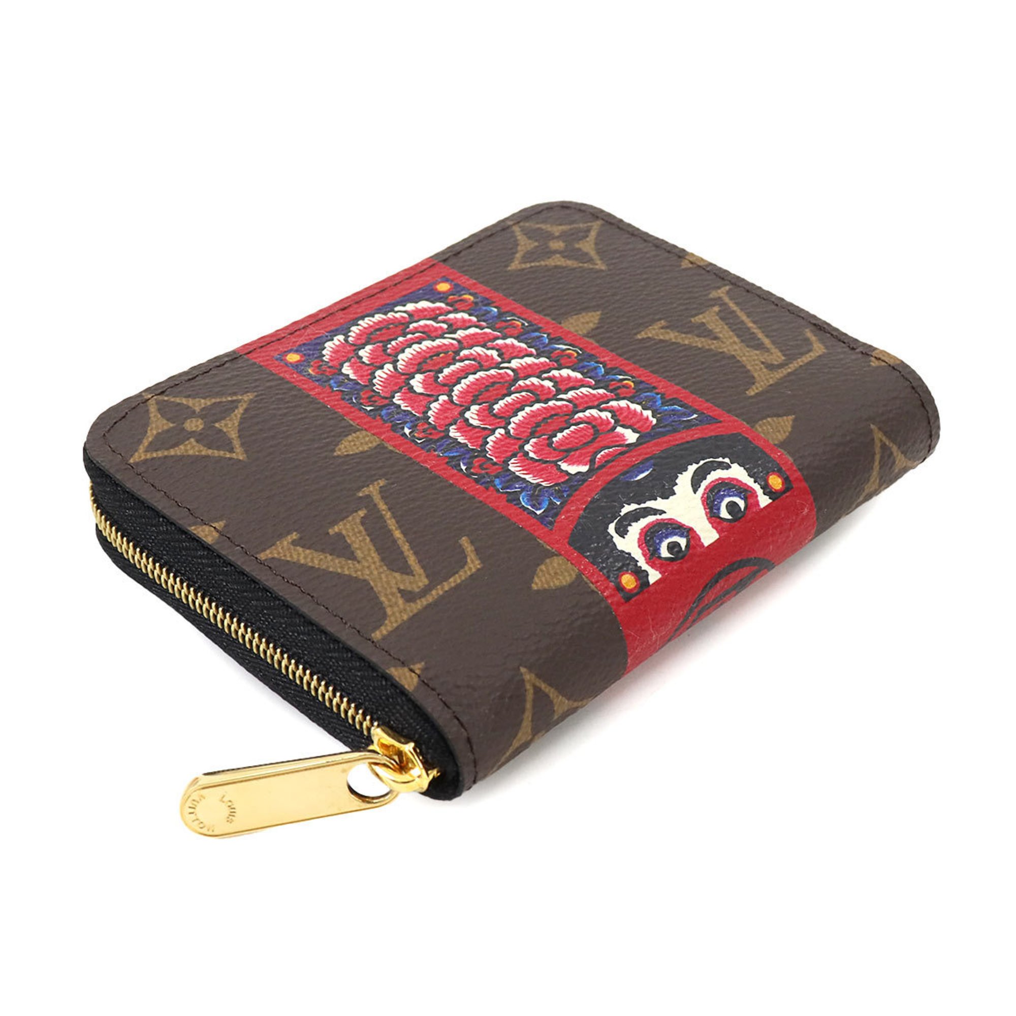 Louis Vuitton LOUIS VUITTON Monogram Zippy Coin Purse Yamakansai Kabuki Daruma Brown M62394