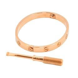 Cartier Love Bracelet #16 K18 PG Pink Gold 750 Bangle