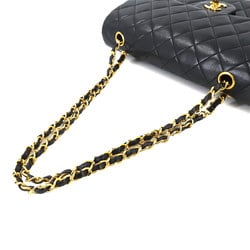 CHANEL Matelasse 25 Chain Shoulder Bag Leather Black A01112 Gold Hardware