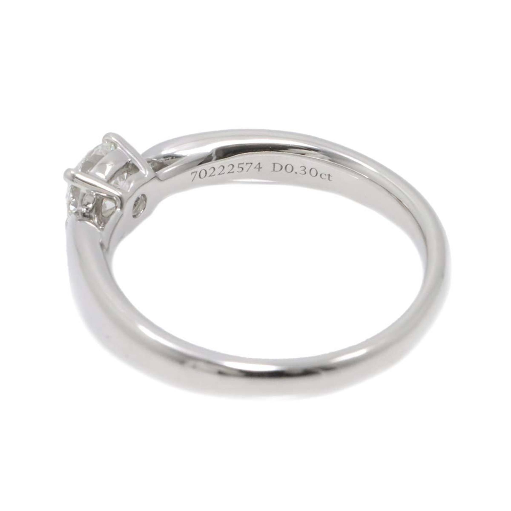 Tiffany & Co. Solitaire Diamond 0.30ct H VVS1 3EX Ring Pt Platinum