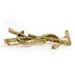 Yves Saint Laurent Saint Laurent SAINT LAURENT Brooch Metal Gold Women's r10238i