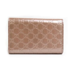 GUCCI Key Case Micro Guccissima Patent Leather Beige Women's 322322 55773i