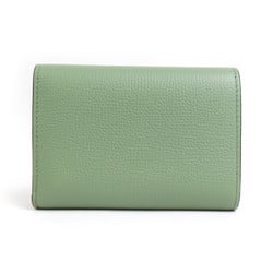 LOEWE Tri-fold Wallet Leather Green Women's r10235j