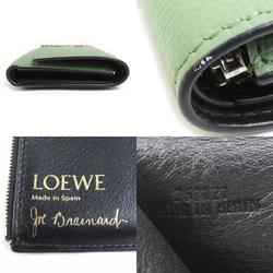 LOEWE Tri-fold Wallet Leather Green Women's r10235j