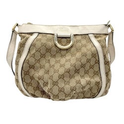 GUCCI Shoulder Bag GG Canvas Ivory x Brown Women's 203257 n0720