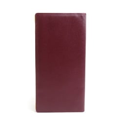 CARTIER Wallet Must Line Leather Bordeaux Men's Women's 55769f