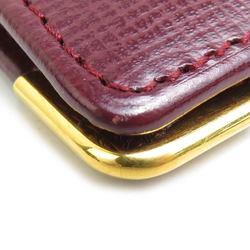 CARTIER Wallet Must Line Leather Bordeaux Men's Women's 55769f