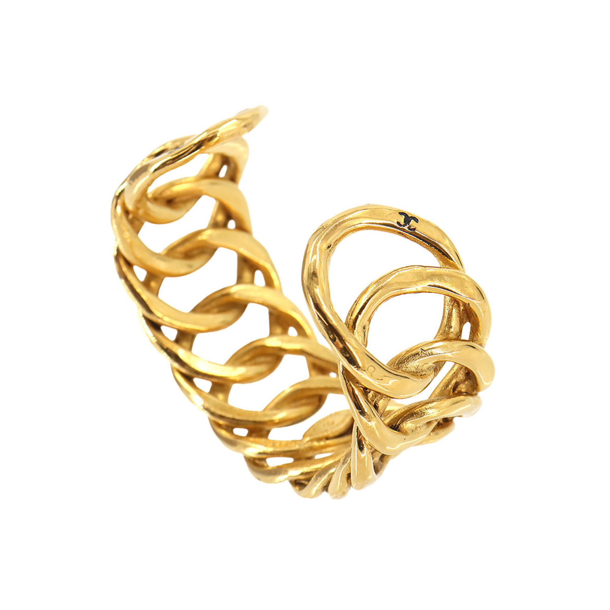 CHANEL Chain motif bangle bracelet gold Bangle