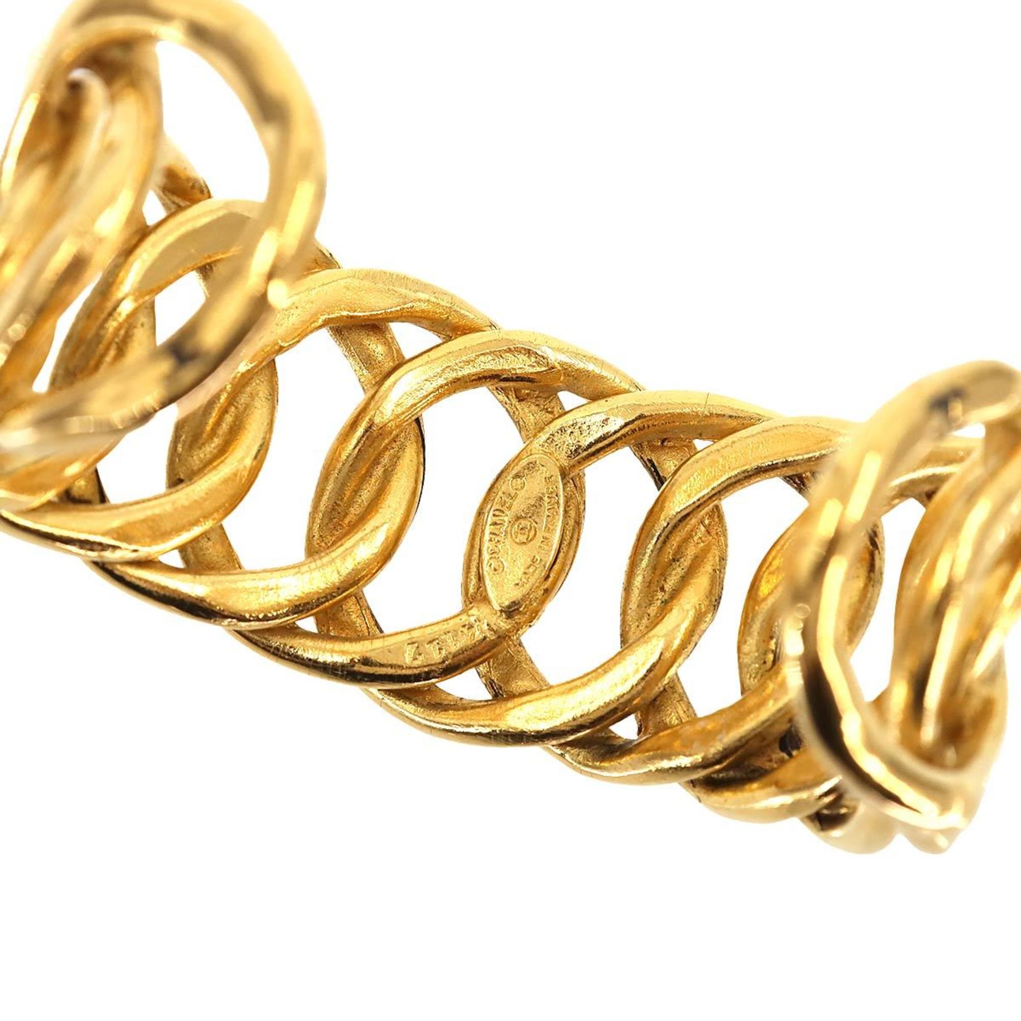 CHANEL Chain motif bangle bracelet gold Bangle