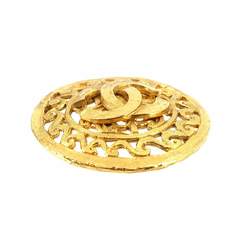 CHANEL Coco Mark Brooch Gold 95A